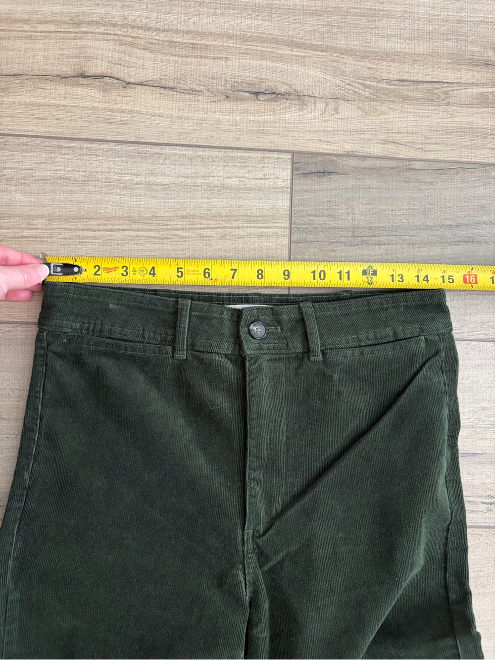 Everlane The Relaxed Wide Leg Corduroy Casual Pants Dark Green 8 - Picture 8 of 10